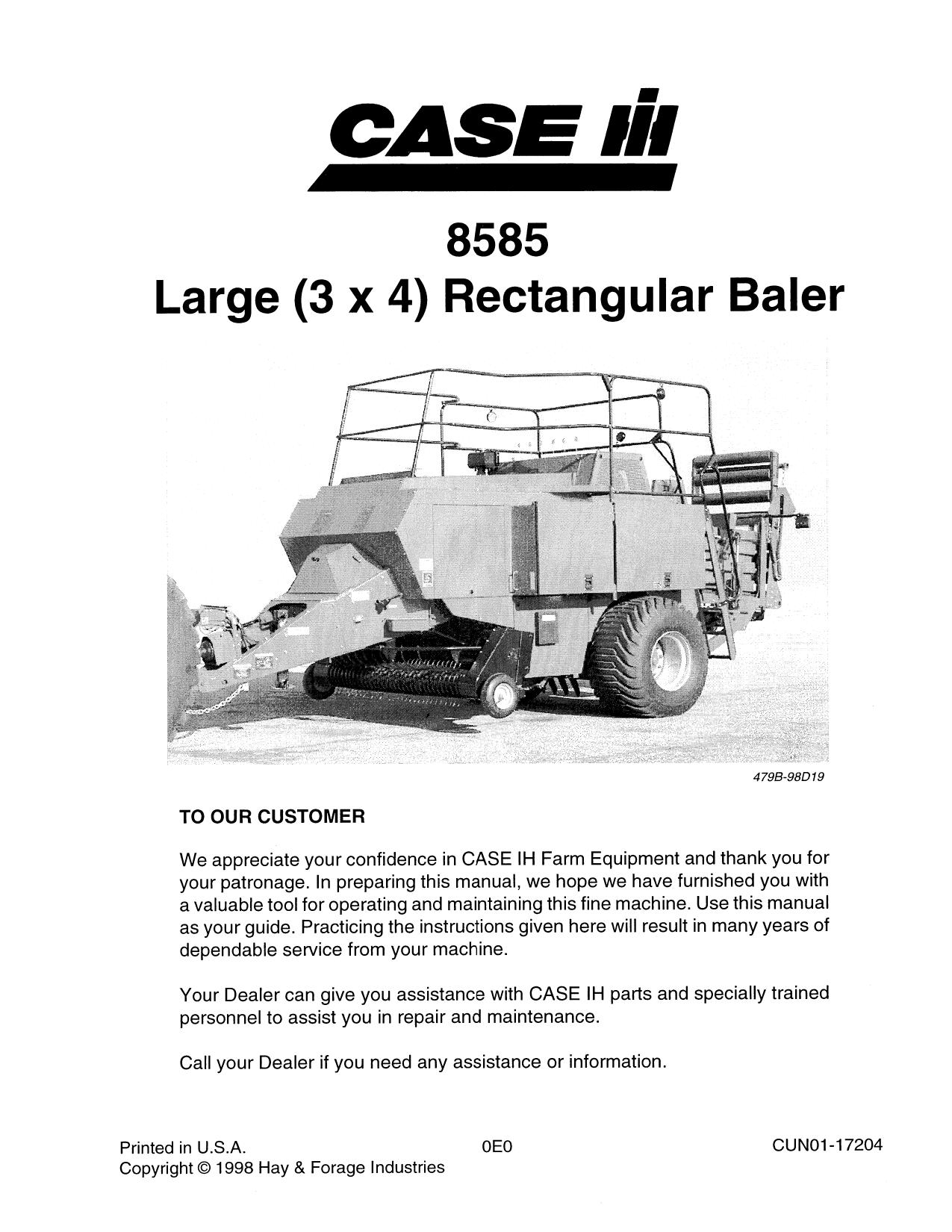 O-MAN 8585 service manual